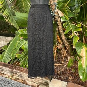 DKNY lace, pencil column maxi skirt